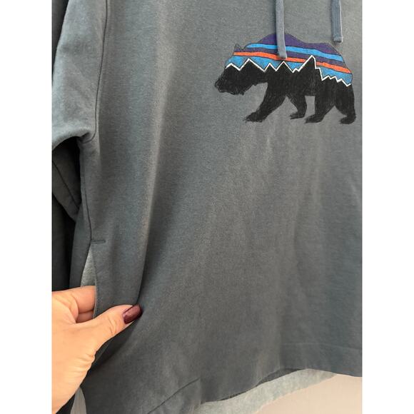 Patagonia W. Fitz Roy Bear Uprisal Hoody‎ Shadow Blue Regular Fit Size Medium - Picture 7 of 11